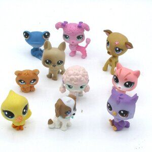 Lot Of 9 Littlest Pet Shop Figures Poodle Frog Chihuahua Bird & More I